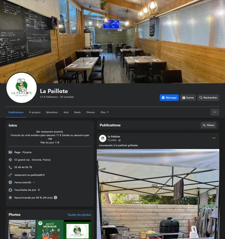 page Facebook